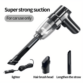 Car Mounted Vacuum Cleaner, Super Strong, High-power, High Suction, Dry And Wet Dual-purpose Sedan, Small, Mini, Handheld, Multifunctional, Porta (Color: Black)