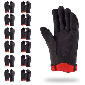 Brown Jersey Gloves for Men and Women (Color: Red)