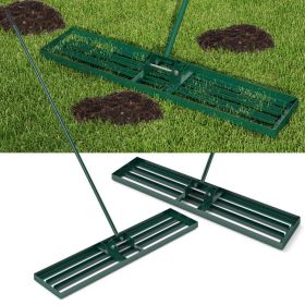 Lawn Leveling Rake 46 x 10 Inch Heavy Duty Lawn Level Tool for Soil (Select: 46 x 10 Inch, Color: Green)