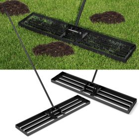 Lawn Leveling Rake 46 x 10 Inch Heavy Duty Lawn Level Tool for Soil (Select: 46 x 10 Inch, Color: Black)