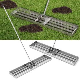 Lawn Leveling Rake 46 x 10 Inch Heavy Duty Lawn Level Tool for Soil (Select: 46 x 10 Inch, Color: Silver)