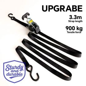 "1-Pack Auto Lock Ratchet Tensioner - Telescopic Binding Strap for Home/Camping, (Color: White)